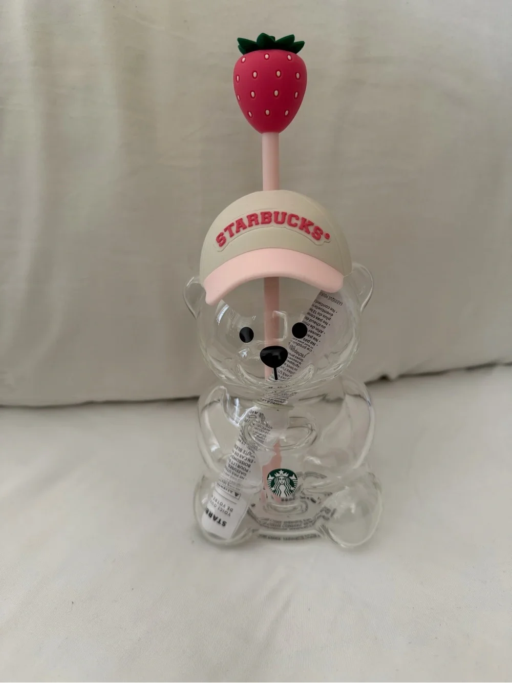 Starbucks Strawberry Bearista Glass Cup